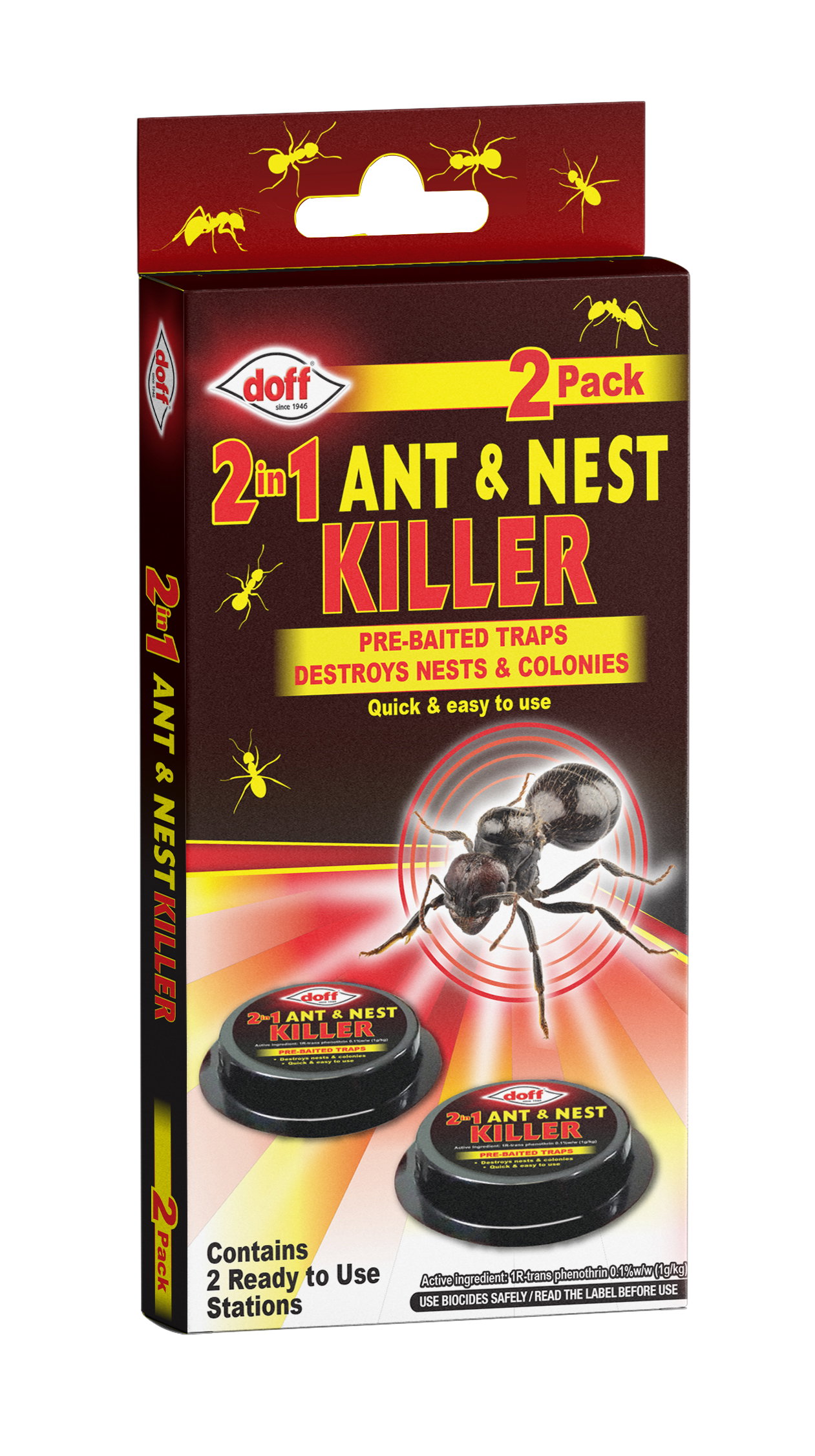 DOFF 2 IN 1 ANT & NEST KILLER BAIT TRAPS (PK2) | ATKO